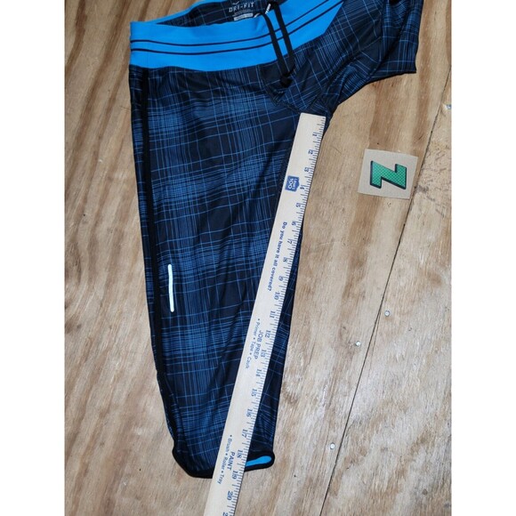 nike dri fit running capri medium Blue Pullon Drawstring Zip Pocket @Z - Picture 7 of 12
